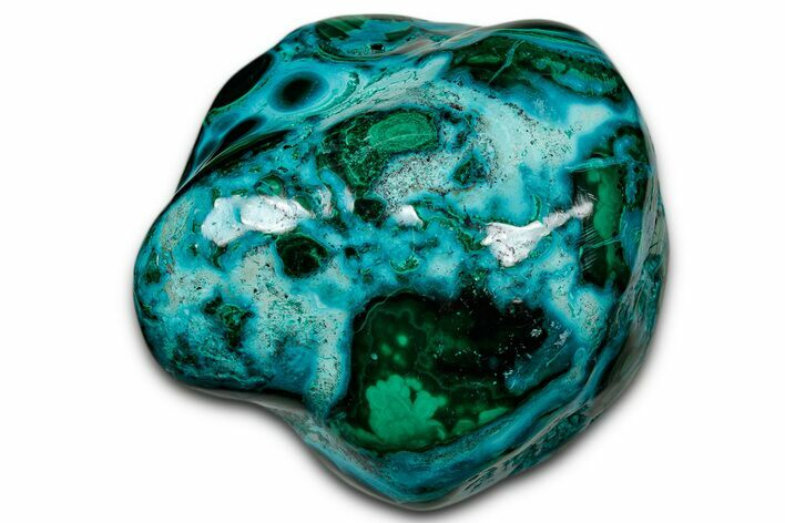 Vibrant Polished Malachite with Chrysocolla - DR Congo #336902